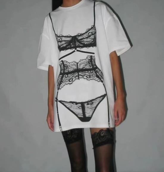 Women's White Graphic Short Sleeve Tee - Picture 4 of 8